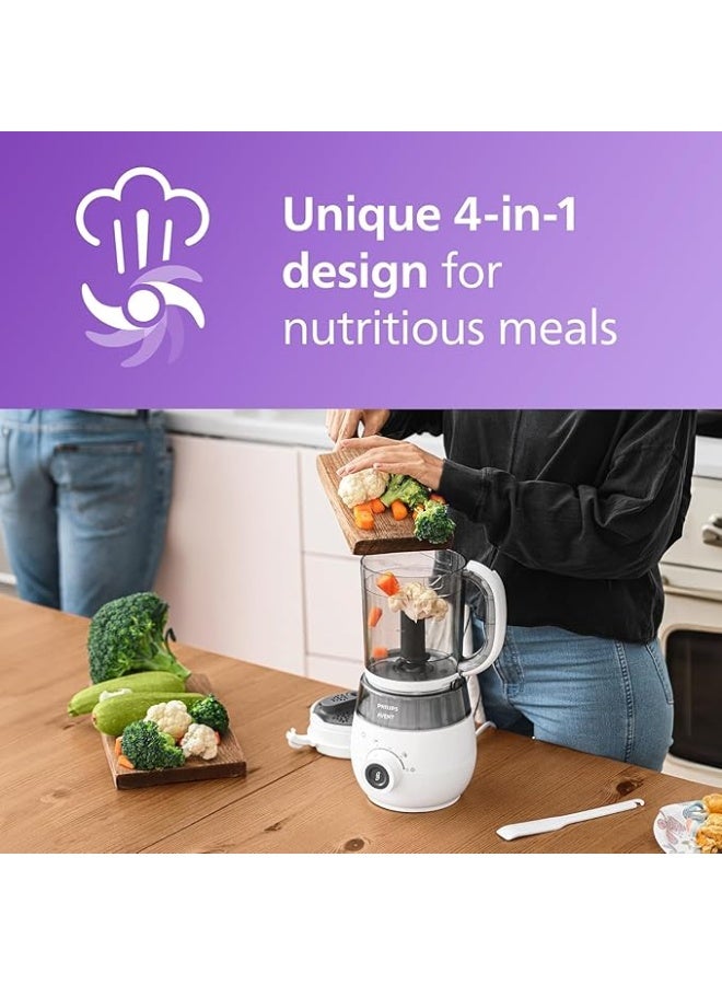 Avent Philips 4 in 1 COMBINED STEAMER AND BLENDER + RECIPE BOOKLET + 120ml STORAGE BOWL - Image 2